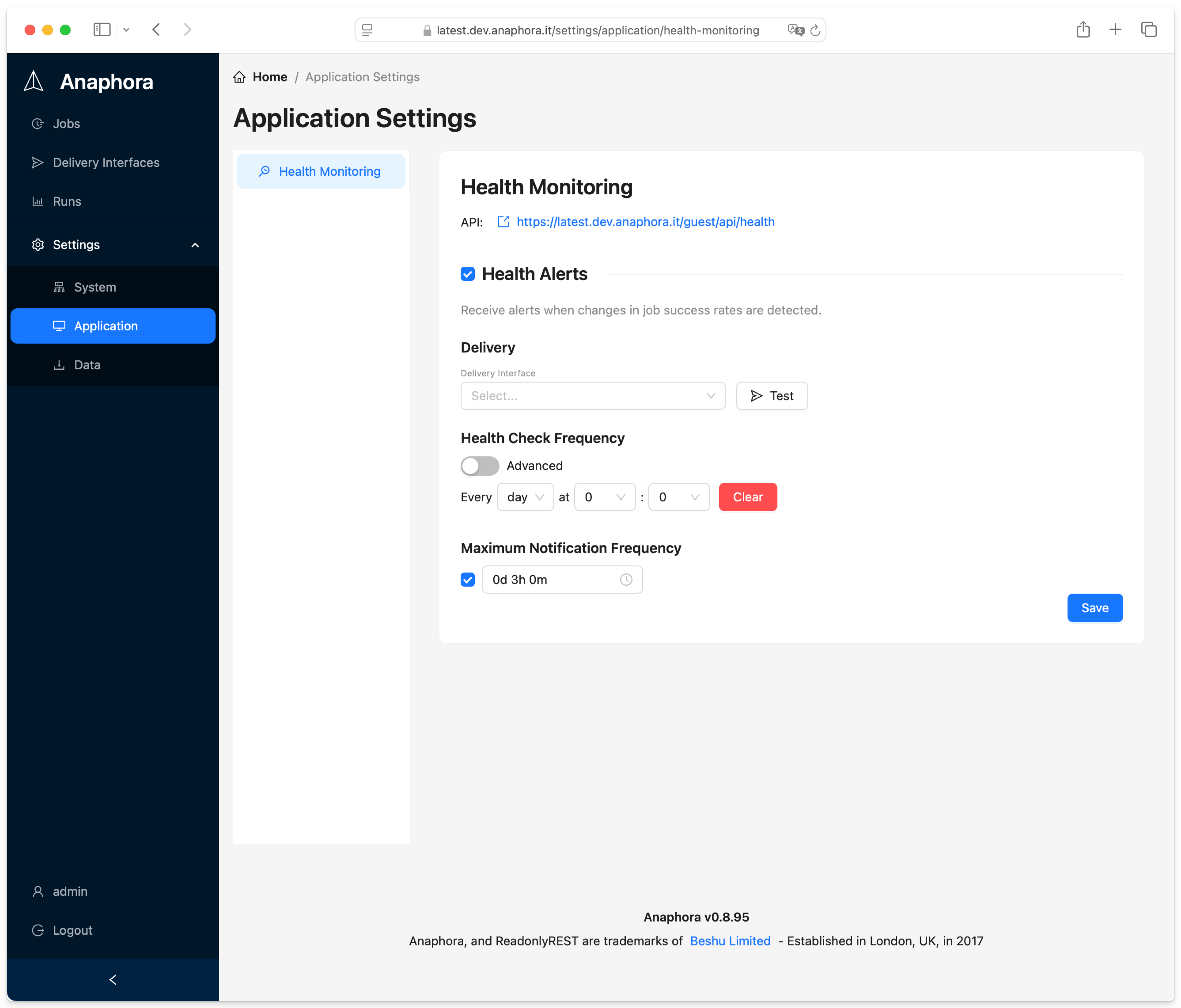 Monitoring Jobs in Anaphora